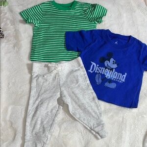 Boys’ size 9 mos Carter’s jog pants and two mix/match shirts